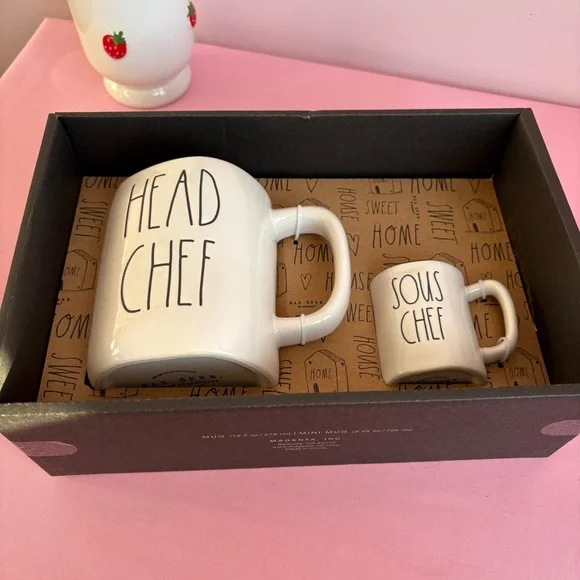 Rae Dunn Artisan Head Chef Sous Chef Collection Mug and Mini Mug Set NWT - Picture 3 of 3